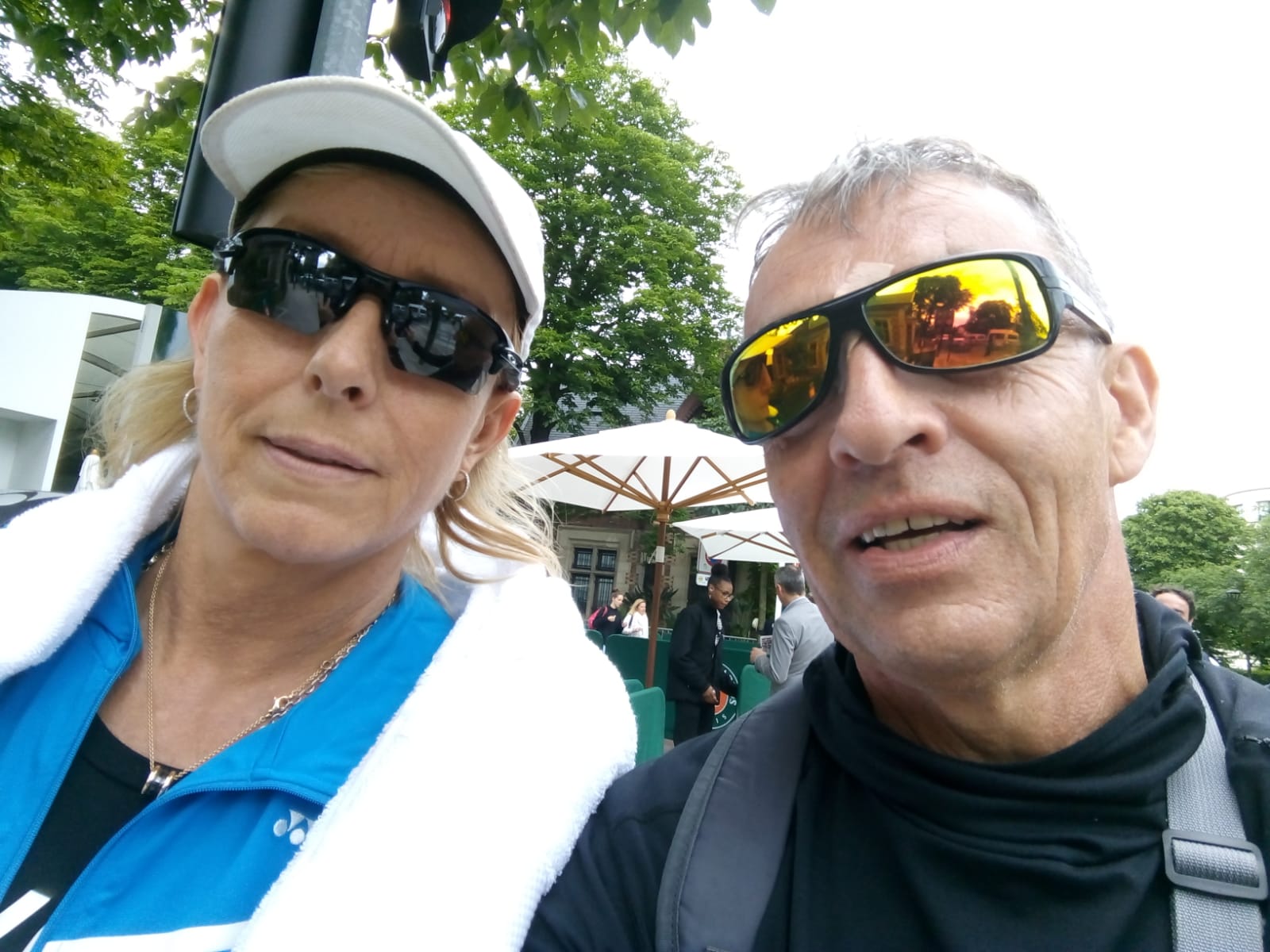 Paříž 1.6.2018 - selfie Jirky Vaněčka s Martinou Navrátilovou