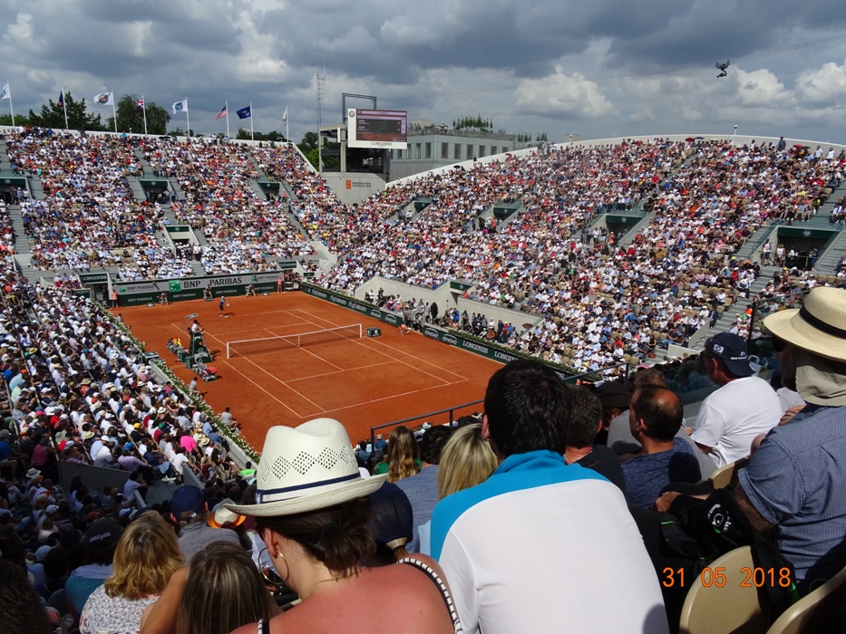 Paříž 31.5.2018 - kurt S. Lenglenové a na něm neporazitelný Rafael Nadal