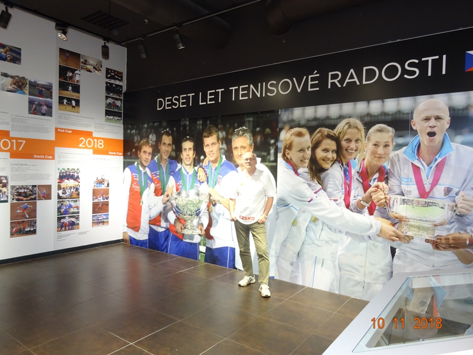 Fed Cup ČR - USA 2018 - Ivo Regner na tenisové výstavě před utkáním