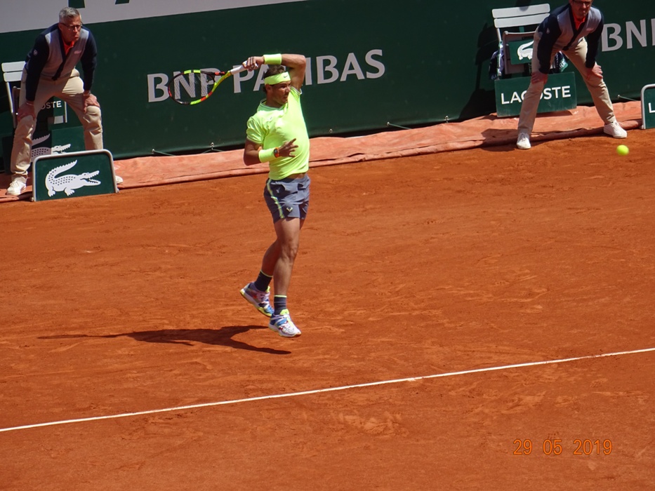 Paříž 29.5.2019 - Rafa Nadal byl na kurtu P.Chatriera opět jako doma.