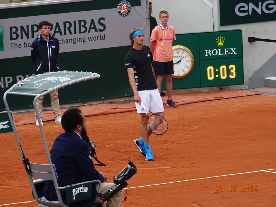 Paříž 30.5.2019 - Alexander Zverev opět na grandslamu zklamal.