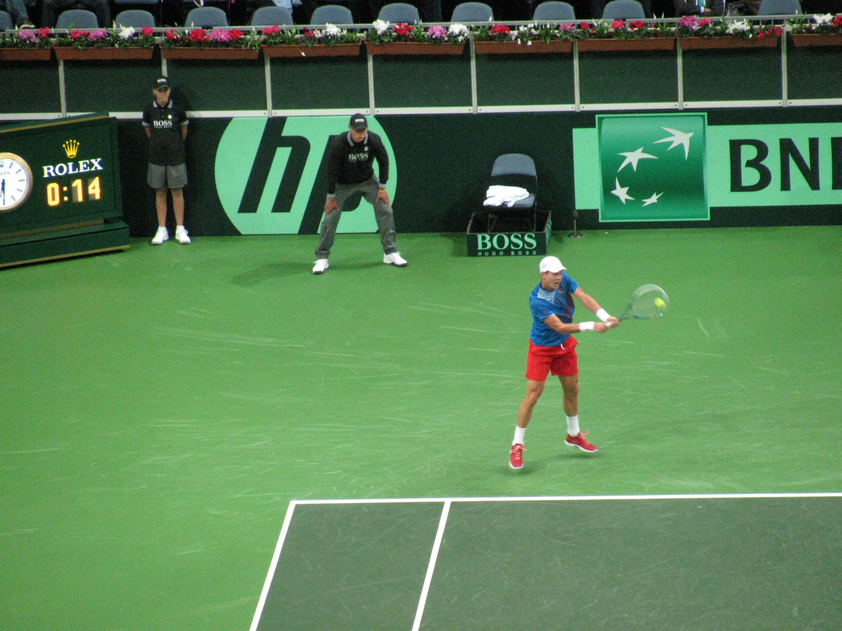 2013 - Tomáš Berdych sice proti L.Mayerovi ztratil 1 set, ale o jeho výhře nebylo pochyb.